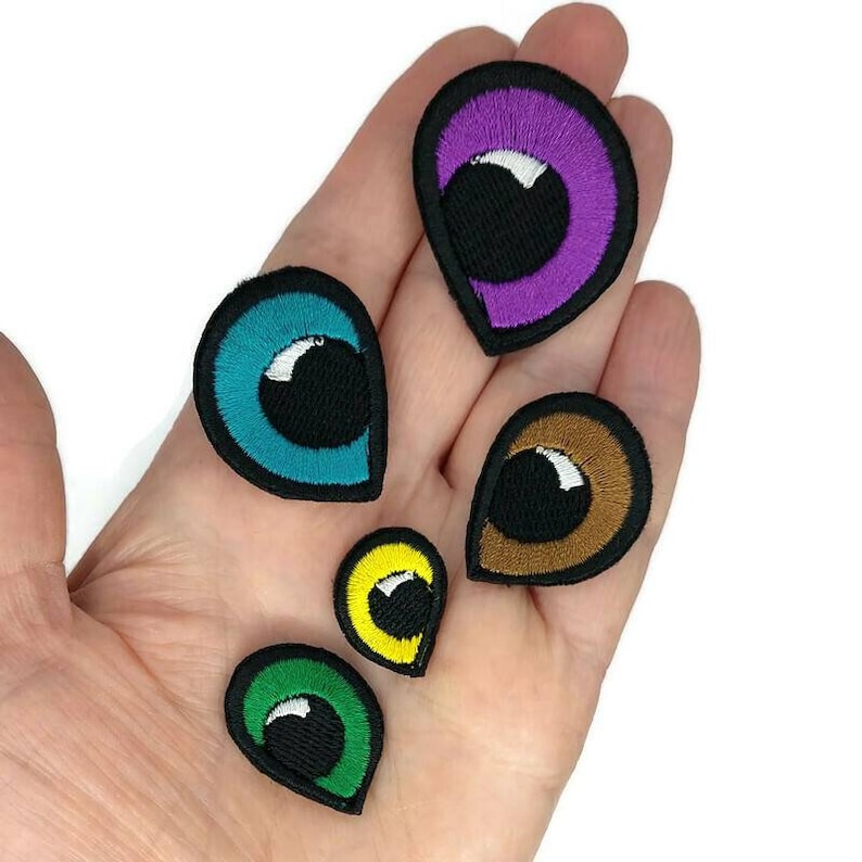 Embroidered Doll Eyes Patch. Etsy