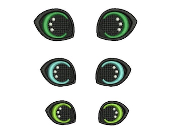 Embroidered Cartoon eyes patches.