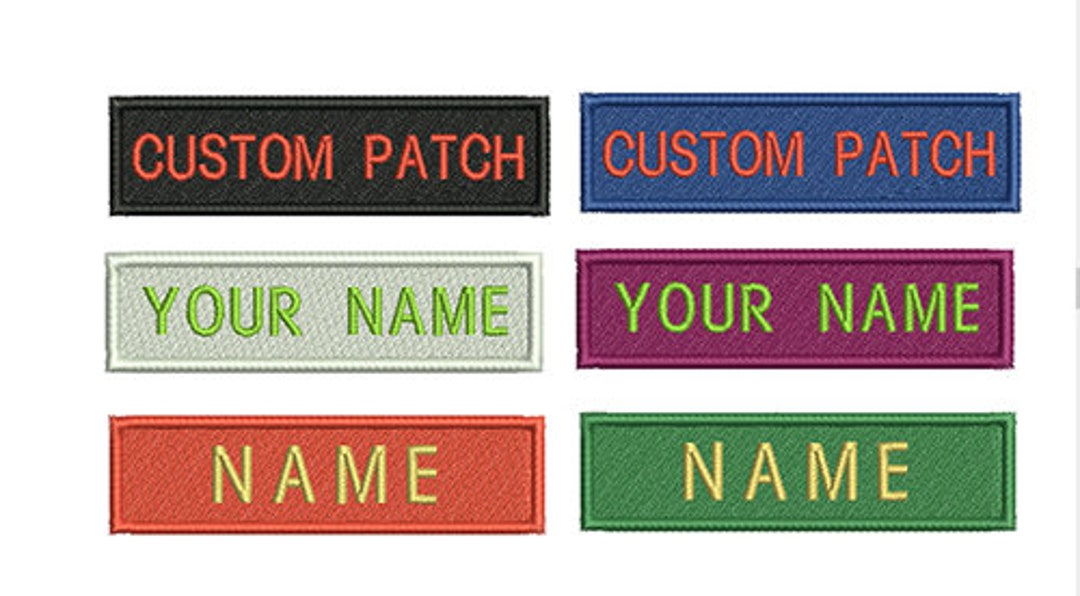 Custom Embroidered IRON ON Name Patch. Etsy