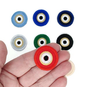 Tiny  Evil eyes embroidered SEW  IRON ON patches