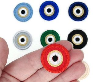 Tiny  Evil eyes embroidered SEW  IRON ON patches