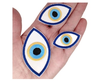 Evil eye embroidered   IRON ON patch