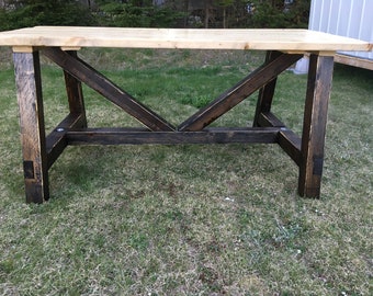 Rustic picnic table