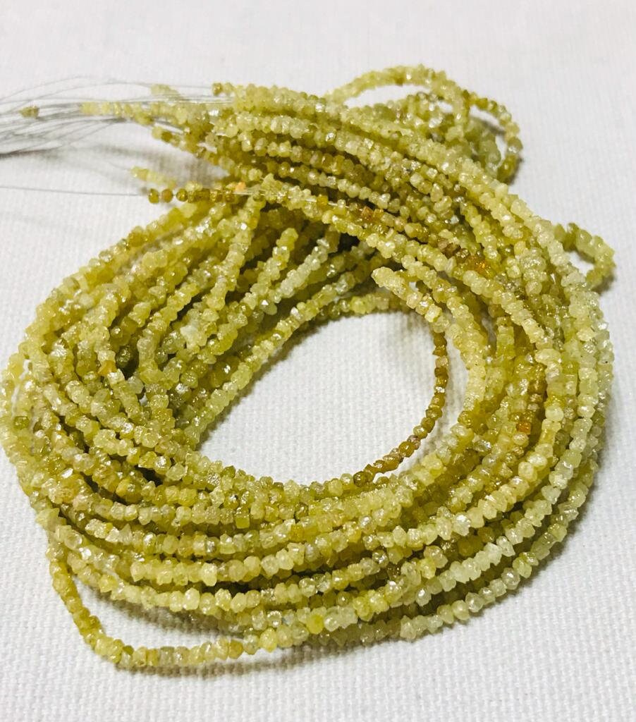 38 Cm Long Yellow Diamond Chips Diamond Necklace Chips Etsy