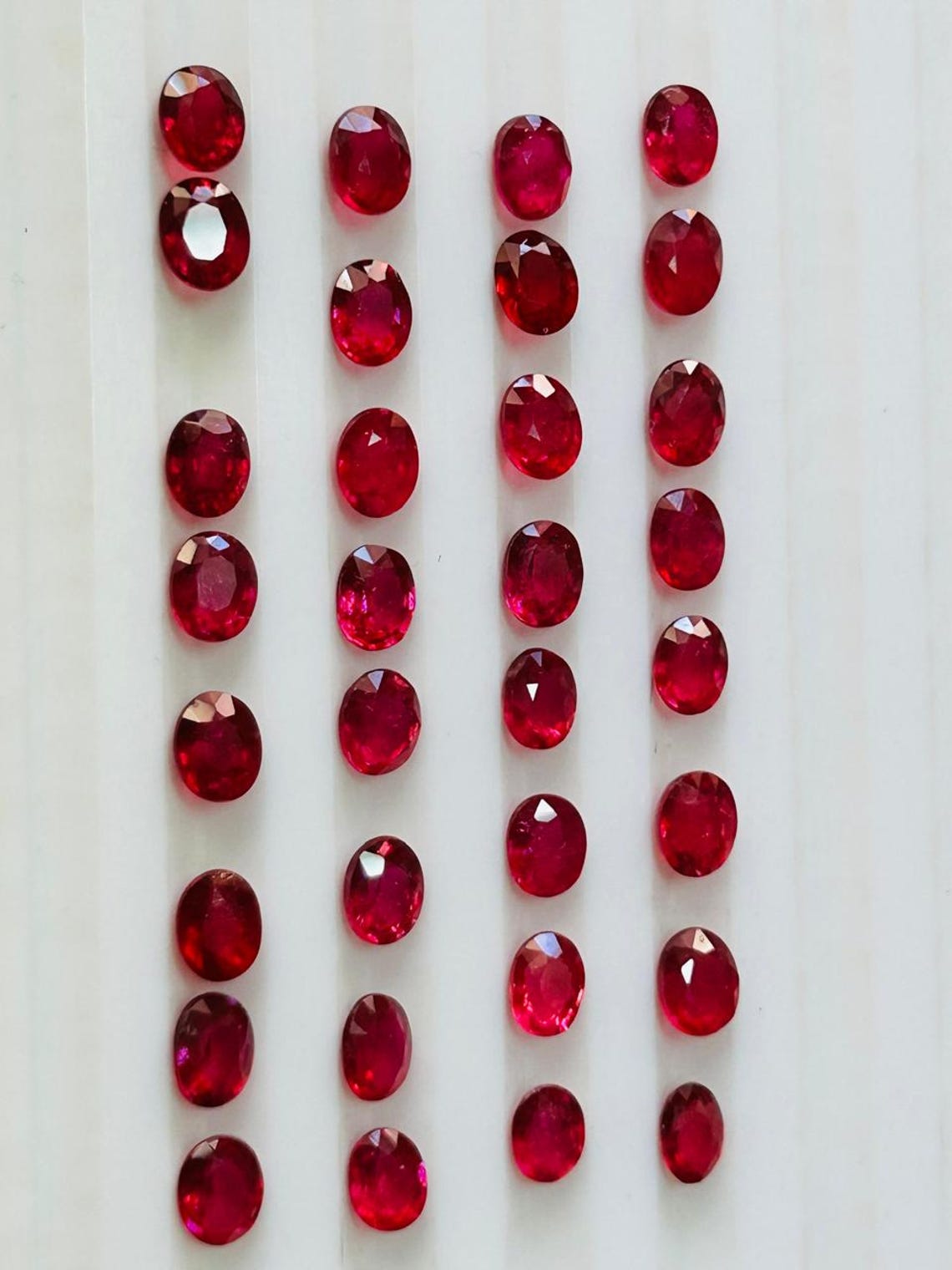 Oval-cut Ruby Gemstones: Deep Red Glass Filled Rubies (4x5mm) - Etsy