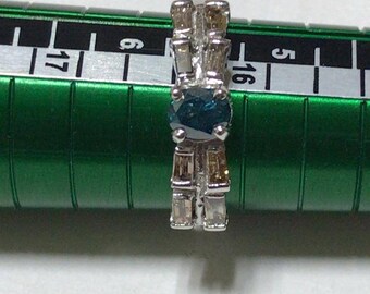 Sky Blue Diamond Ring For Eangement