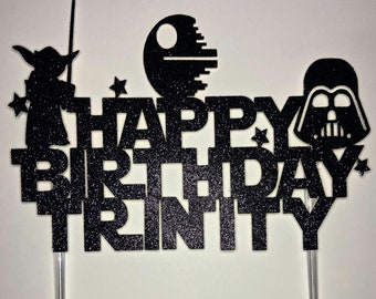 Star Wars Birthday cake topper 1098 Star Wars Party,Star Wars Silhouette Luke Skywalker cake topper Star Wars cake topper