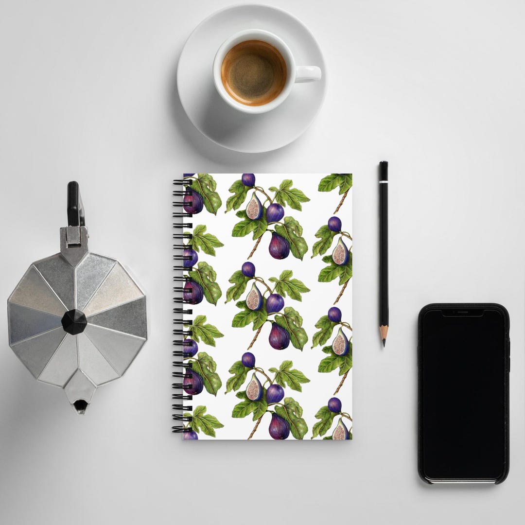 JEM Vintage Fig Botany Print Notebook,spiral Journal,stationary Journal ...