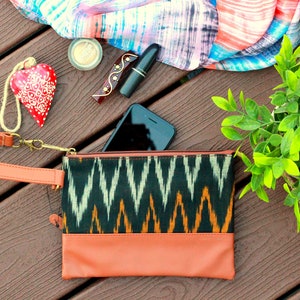 Donna Vegan Leather Pouch / sacchetto da donna / borsa della cerniera / sacchetto cosmetico / regalo per lei / regalo per le donne / borsa moneta / regalo anniversario