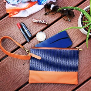 Donna Vegan Leather Pouch / sacchetto da donna / borsa della cerniera / sacchetto cosmetico / regalo per lei / regalo per le donne / borsa moneta / regalo anniversario