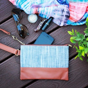 Donna Vegan Leather Pouch / sacchetto da donna / borsa della cerniera / sacchetto cosmetico / regalo per lei / regalo per le donne / borsa moneta / regalo anniversario