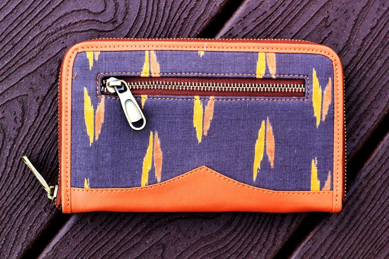 Womens Vegan Leather Wallet womens wallet zipper wallet Etsy