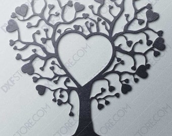 Hartboom DXF SVG-bestand: CNC lasergesneden ontwerp