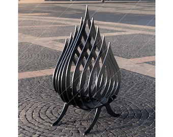 Fire Flame Fire Pit CNC DXF-bestand – draagbaar ontwerp (digitale download)