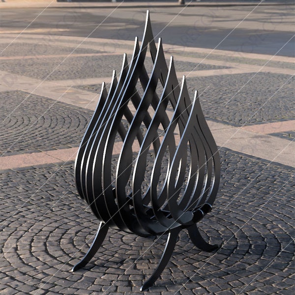 Fire Flame Fire Pit Collapsible Portable Fire Pit No Welding Needed - Digital DXF File - CNC Plasma - Water jet - Cut Files - SVG file