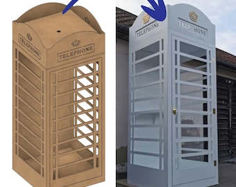 Londen telefooncel bruiloft decor DXF-bestanden – klaar voor CNC (digitale download)