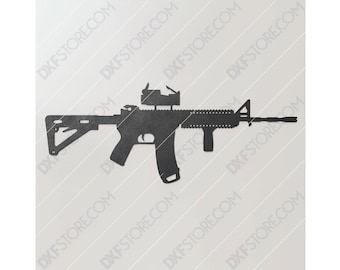 AR 15 geweer dxf svg – lasergesneden CNC-plasmabestanden (digitale download)