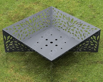 Lommerrijke vuurplaats CNC-bestanden: 36" vierkant, DXF SVG (digitale download)