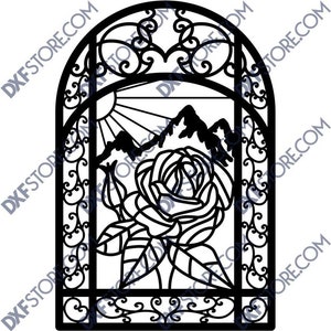 Modern Metal Gate , Pedestrian Walk Thru Entry Gate, Metal Gate Art Steel Garden 40"x5' - DXF Digital Download - Not Physical Product