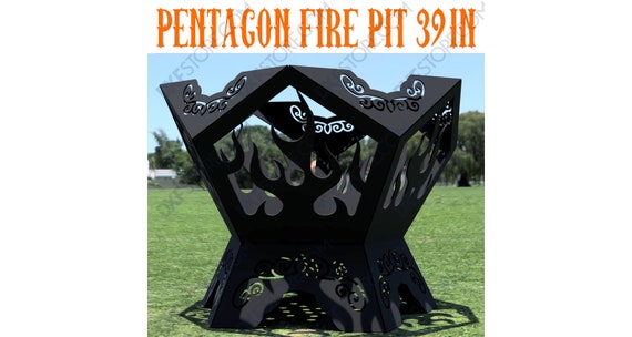 Pentagon Fire Pit 39 Width X 29 Height Fire Pit Etsy