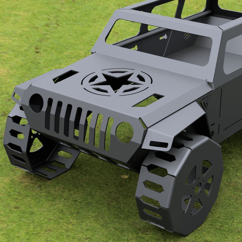 Jeep Fire Pit Complete Jeep Wrangler 43 L X 25 W X 20 H Military Star