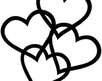 Sierharten met gepersonaliseerde lasergesneden namen - dxf digitale download