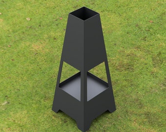 Minimale schoorsteenvuurplaats - CNC-plasmagesneden bestanden (digitale DXF en SVG)