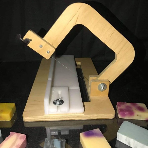 Soap Cutter Single Wire with 1 replacement wire (for H/C process soaps ONLY NO M&P SOAPS)With soap stop for cutting accuracy and efficiency.