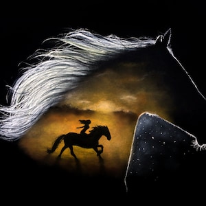 Horse Fine Art Print, &quot;Hopeful&quot;, Landscape Wall Art, Equestrian Portrait