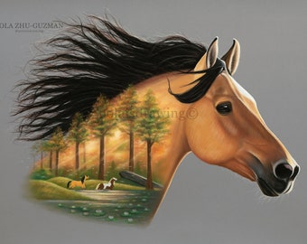 NEW Spirit Stallion of the cimmaron PRINT, Equestrian Fine Art, Wall Art