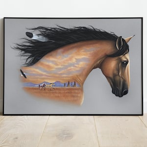 Spirit: Stallion of the Cimmaron PRINT, Equestrian Fine Art, Western Wall Art