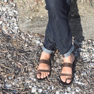Leather sandals for men, Strappy sandals, Handmade sandals, Ancient Greek sandals,  Genuine leather sandals, Slide sandals, Gift for Him
