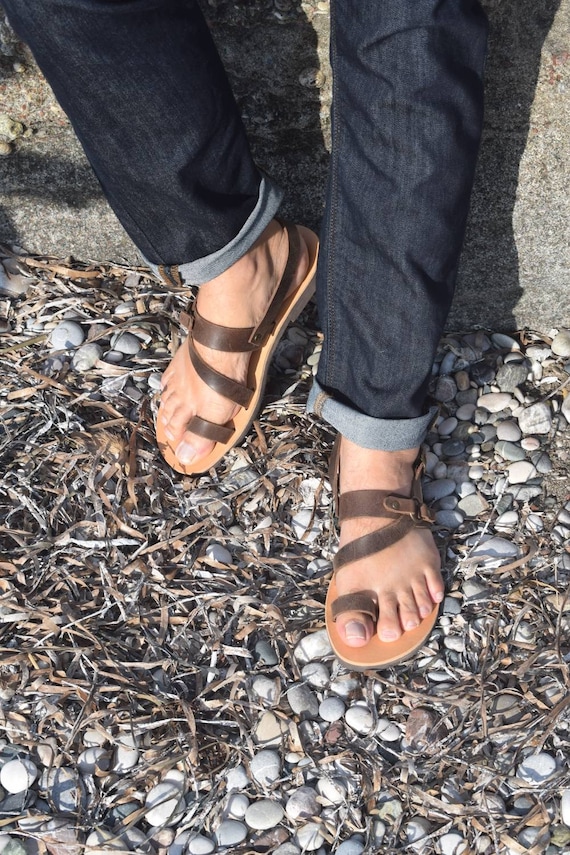Greek Leather Sandals Gladiator Sandals Handmade - Etsy Denmark