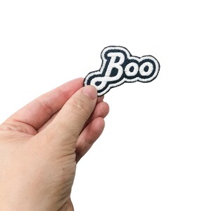 Boo Patch | Glow in the Dark Iron On Patch | Halloween Patch | Trick or Treat Patch