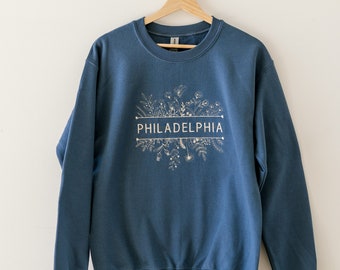 Philadelphia Wildflower Crewneck Embroidered Sweatshirt