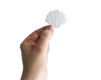 Seashell Iron On Patch | Embroidered Summer Applique