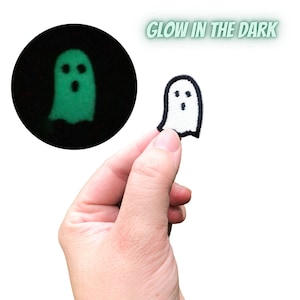 Ghost Patch | Glow in the Dark Iron On Patch | Halloween Patch | Trick or Treat Patch