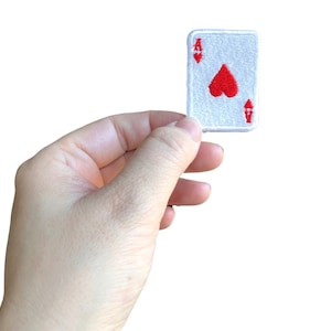 Ace of Hearts Iron On Patch | Playing Cards Patch | Lucky Patch