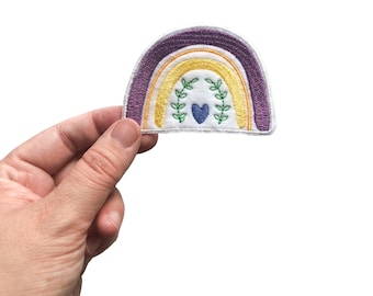 Rainbow Iron On Patch | Embroidered Applique