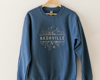 Nashville Wildflower Crewneck Embroidered Sweatshirt