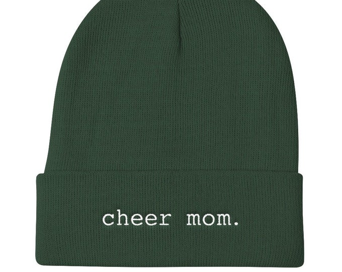 Cheer Mom Knit Beanie for Cheerleading Season