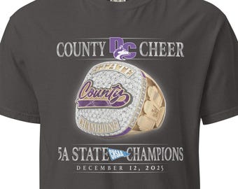2025 State Champions Ring T-Shirt -- County Cheer