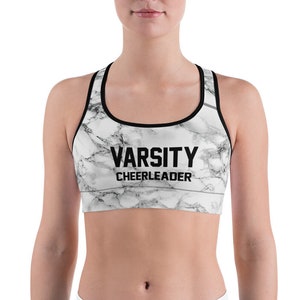 Varsity Cheerleader Marble Sports Bra