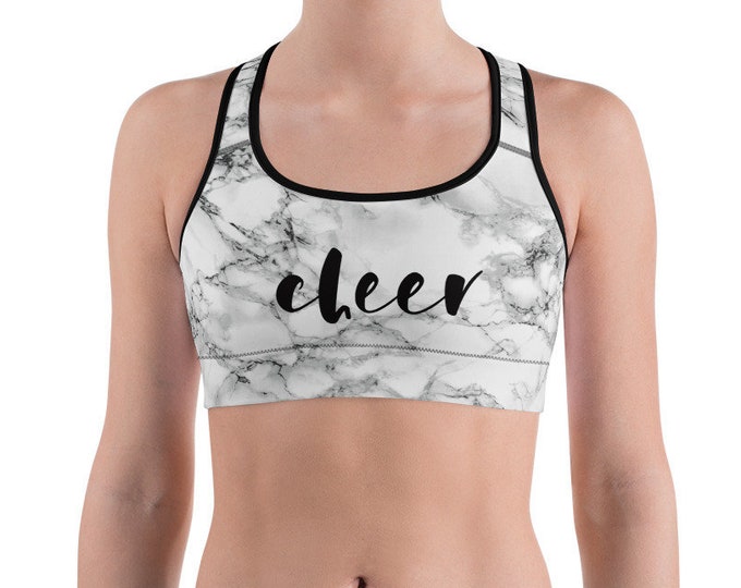 Marble Cheer Sports Bra - Cute Cheerleading Practicewear