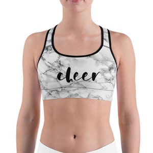 Marble Cheer Sports Bra - Cute Cheerleading Practicewear