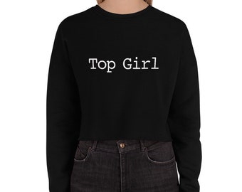 Top Girl Crop Crewneck Sweatshirt