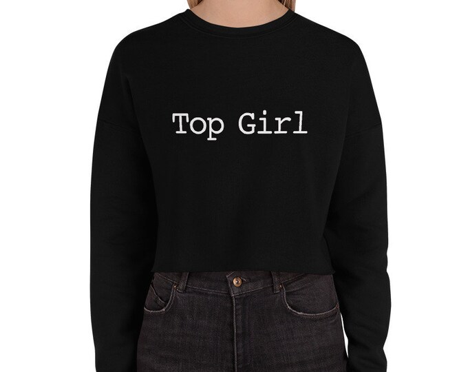 Top Girl Crop Crewneck Sweatshirt