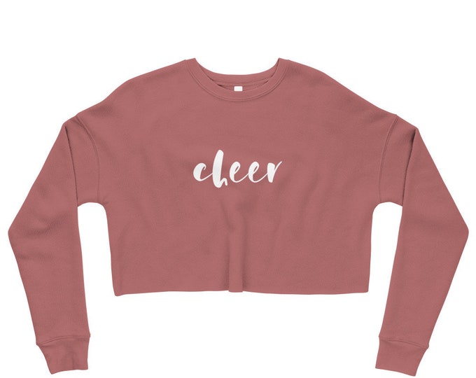 Cheer Crop Sweatshirt - Script Font