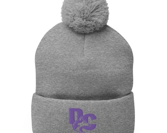 Purple DC Pom-Pom Beanie