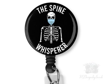 Personalized badge reels, Bone, Skeleton, Ortho, badge clips, Nurse badge holder